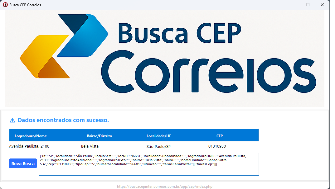Consulta CEP Correios - Lazarus
